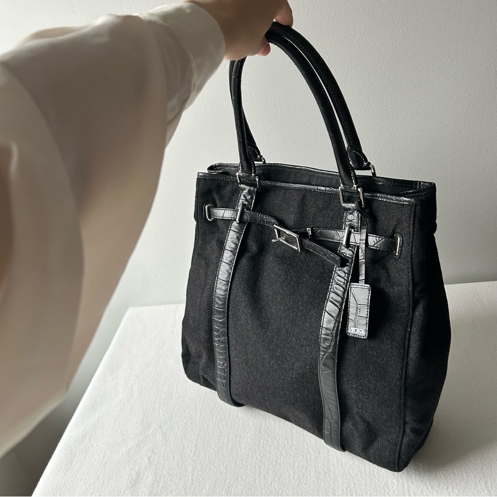 Tumi Cashmere Black Tote Bag